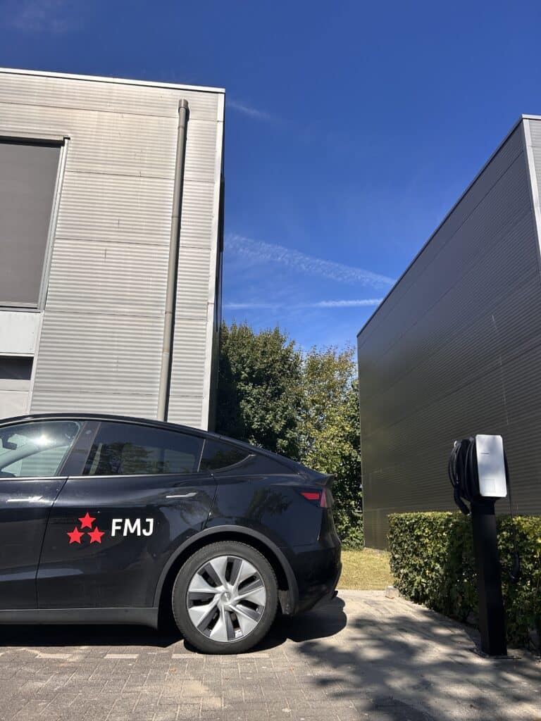 Duurzaamheid op de vestigingen van FMJ Group voor elektrische (lease)auto's