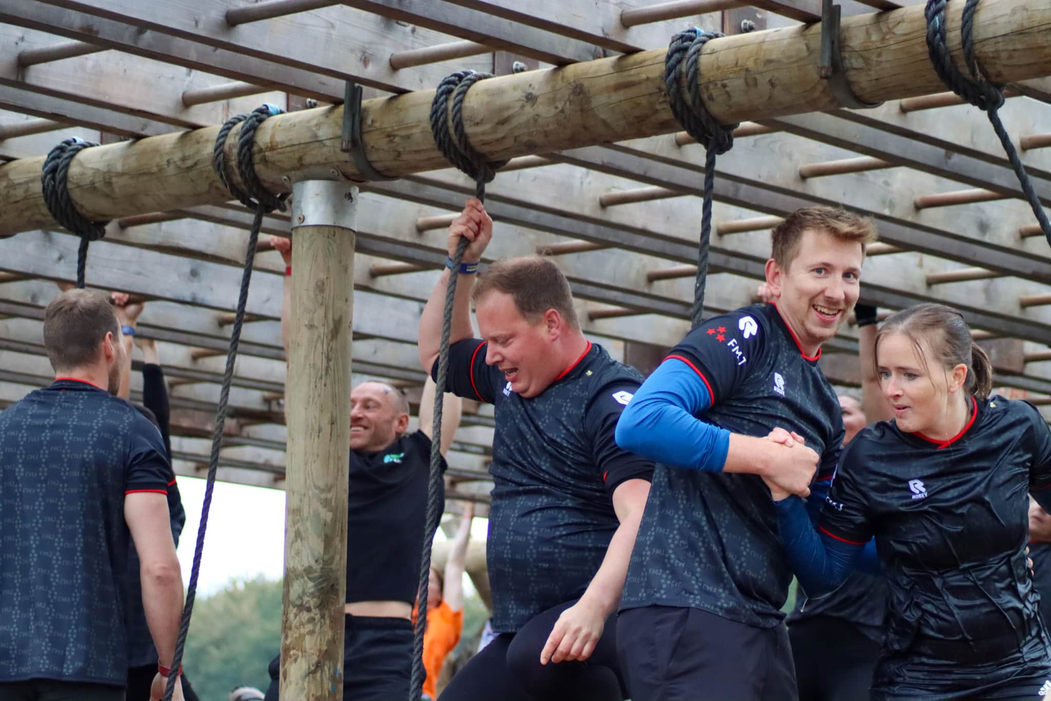 FMJ team tijdens Mud Masters Biddinghuizen 2025 obstakelrun - Jos Mijnders, Pim van Luik